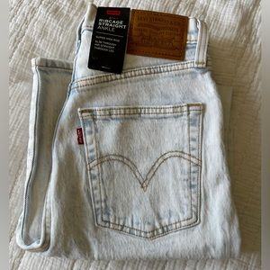 Levi's Ribcage Straight Ankle Jeans - Light Blue